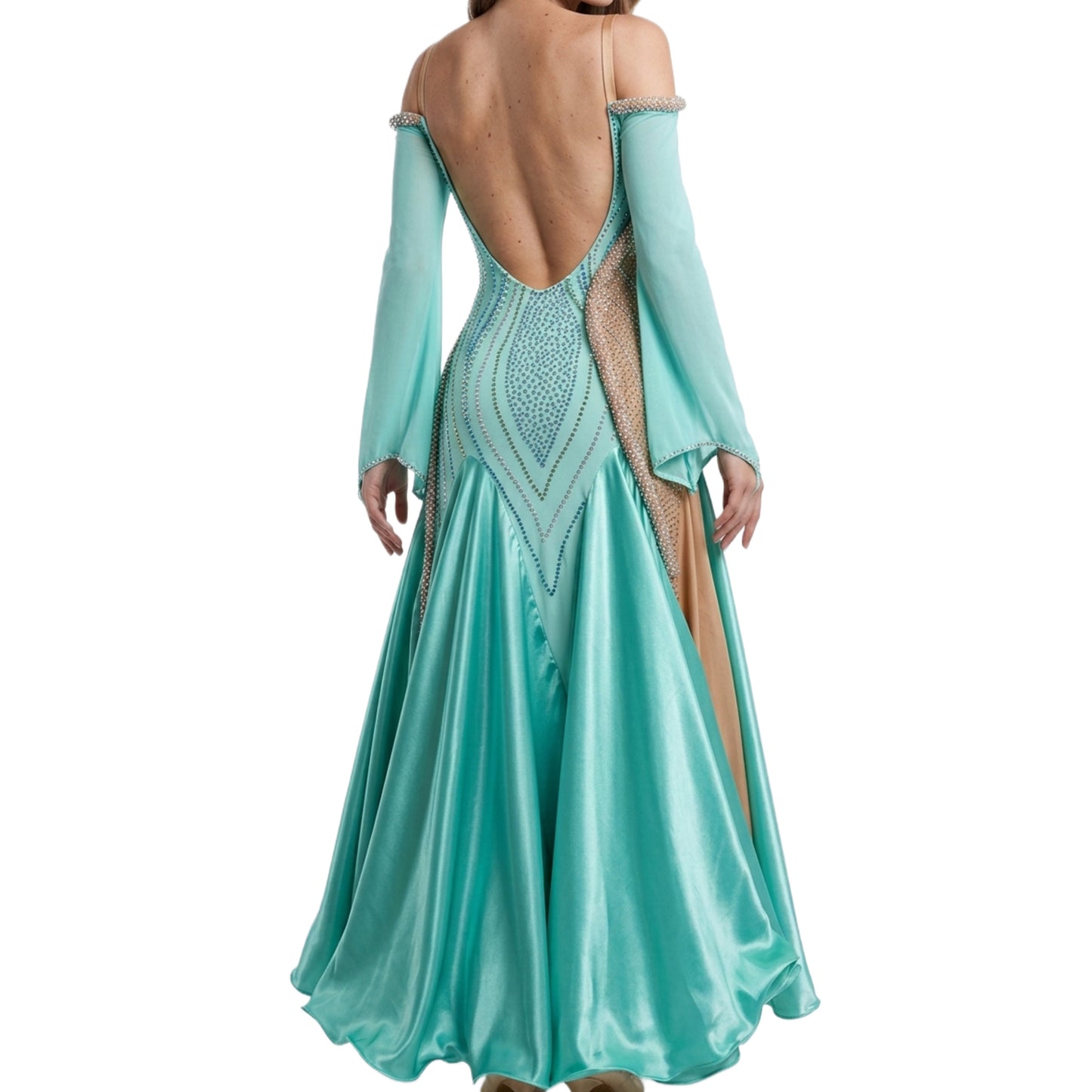 ByCharme Aquamarine Ballroom Competition Dress - BC-0016