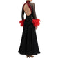 ByCharme Black Feather Ballroom Competition Dress - BC-0031
