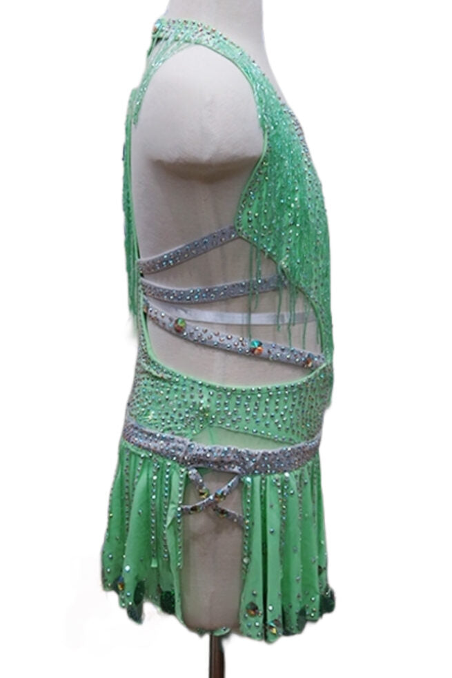 Load image into Gallery viewer, Girl Latin Dance Competition Dress (GL010)
