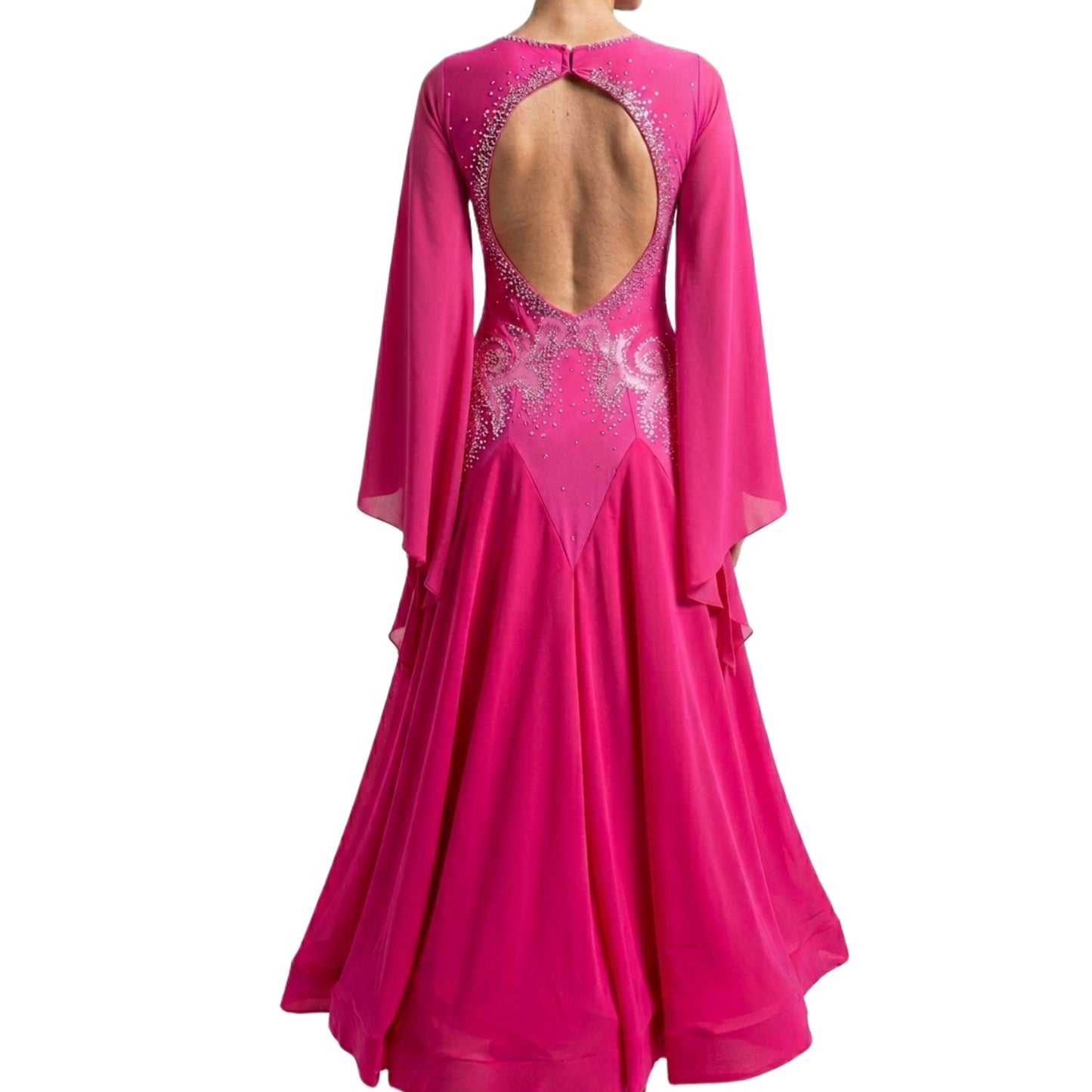 ByCharme Magenta Velvet Ballroom Competition Dress - BC-0014