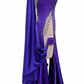 ByCharme Blue Violet Fringes Ballroom Competition Dress - BC-0044