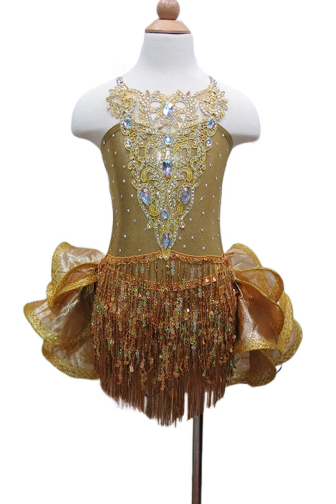 Load image into Gallery viewer, Girl Latin Dance Competition Dress (GL03)
