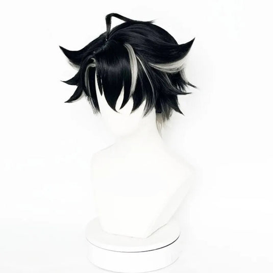 Genshin Impact Fontaine Wriothesley Cosplay Wig 30cm