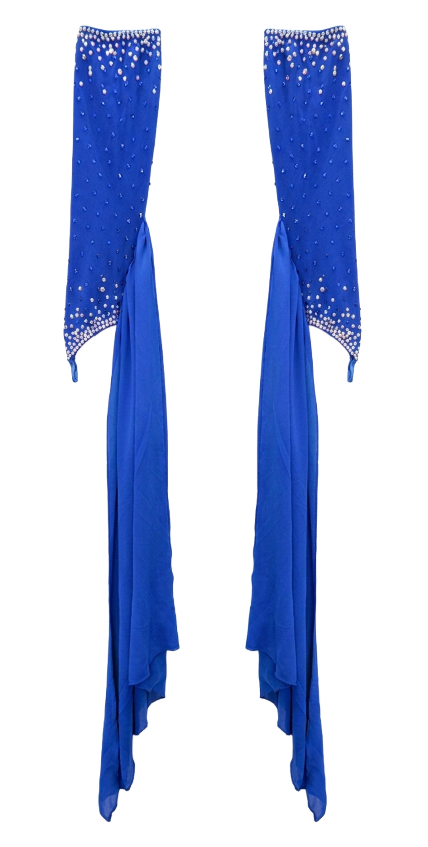 ByCharme Medium Blue Fringes Ballroom Competition Dress - BC-0027