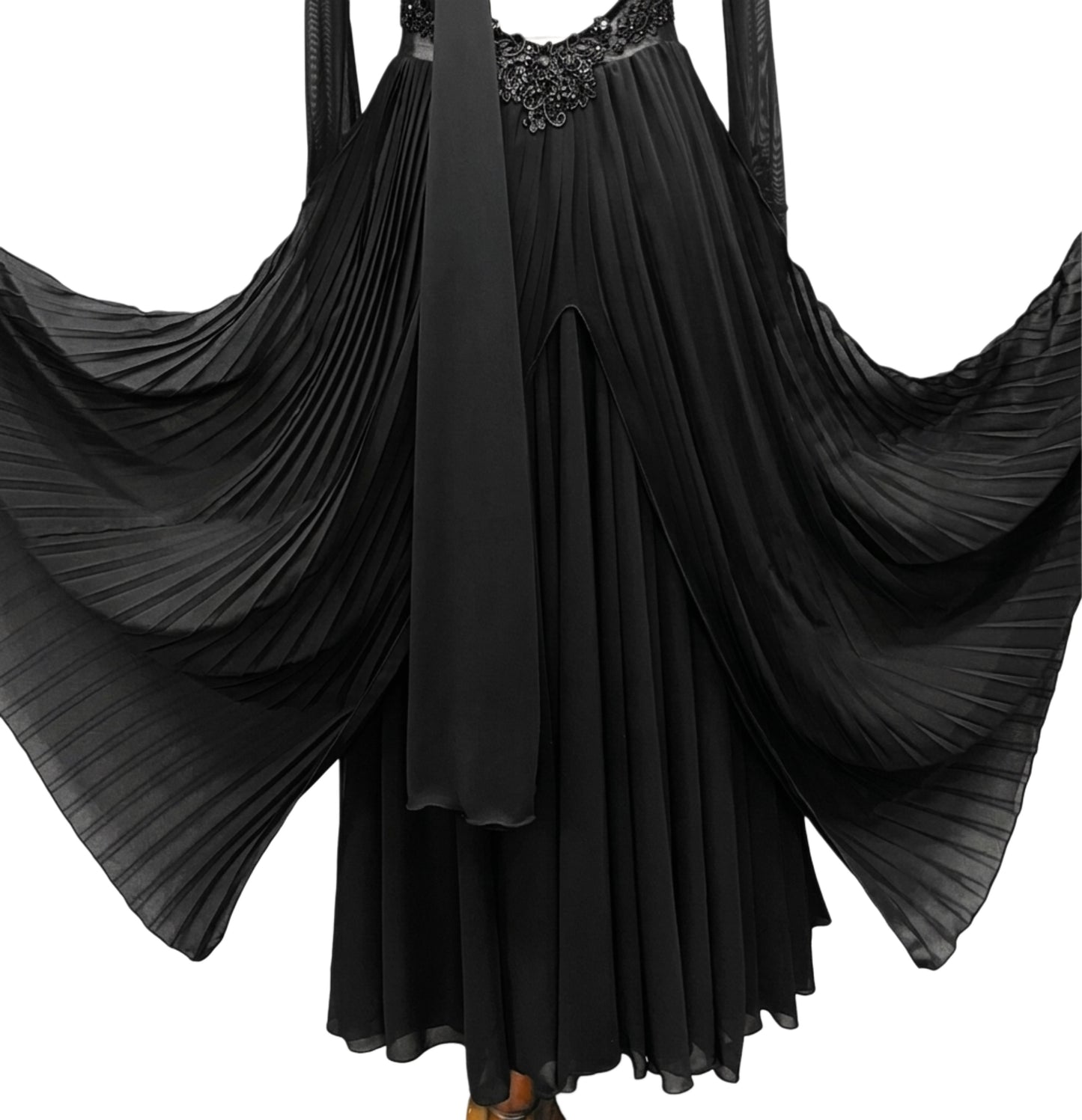 ByCharme Black Rhinestone Ballroom Competition Dress - BC-0227