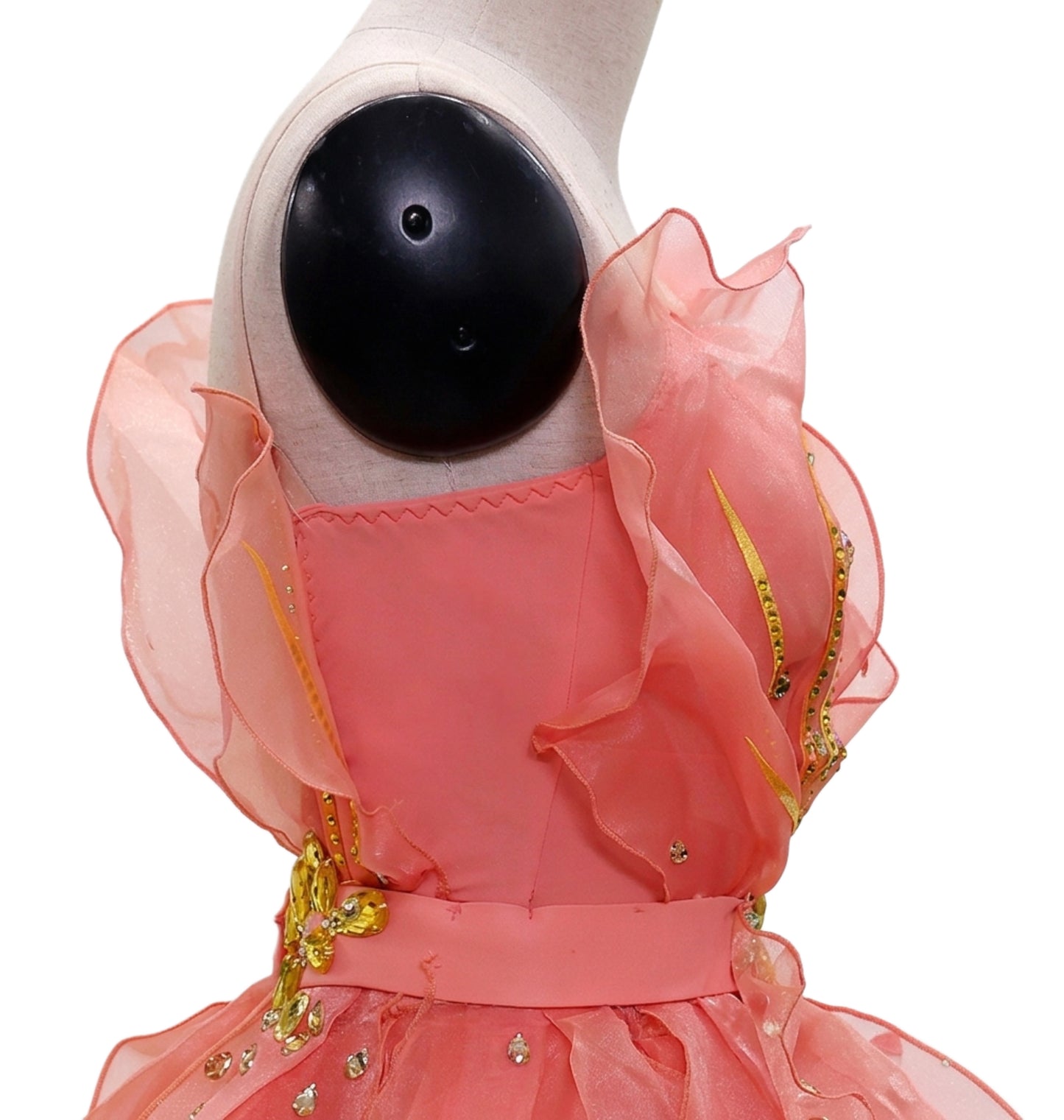 ByCharme Indian Red Rhinestone Ballroom Competition Dress - BC-0221