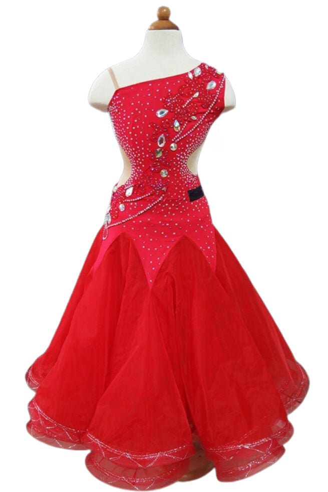 Load image into Gallery viewer, Girl Ballroom Dance Competition Dress (GB01)
