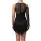 ByCharme Black Red Brown Fringes Latin Salsa Competition Dress - BCL-0107