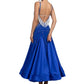 ByCharme Medium Blue Fringes Ballroom Competition Dress - BC-0027
