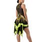 ByCharme Black Yellow Green Fringes Latin Salsa Competition Dress - BCL-0116