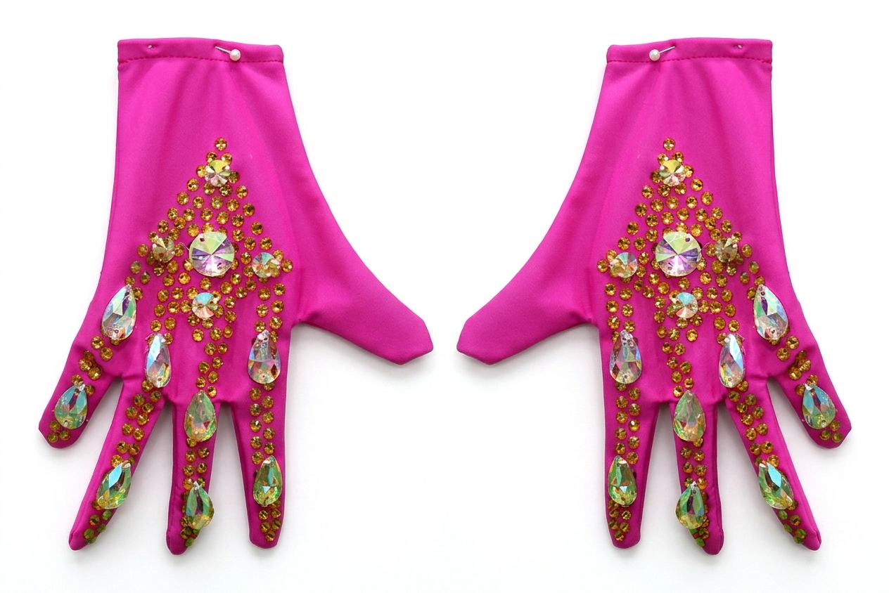 ByCharme Neon Pink Fringes Ballroom Competition Dress - BC-0229