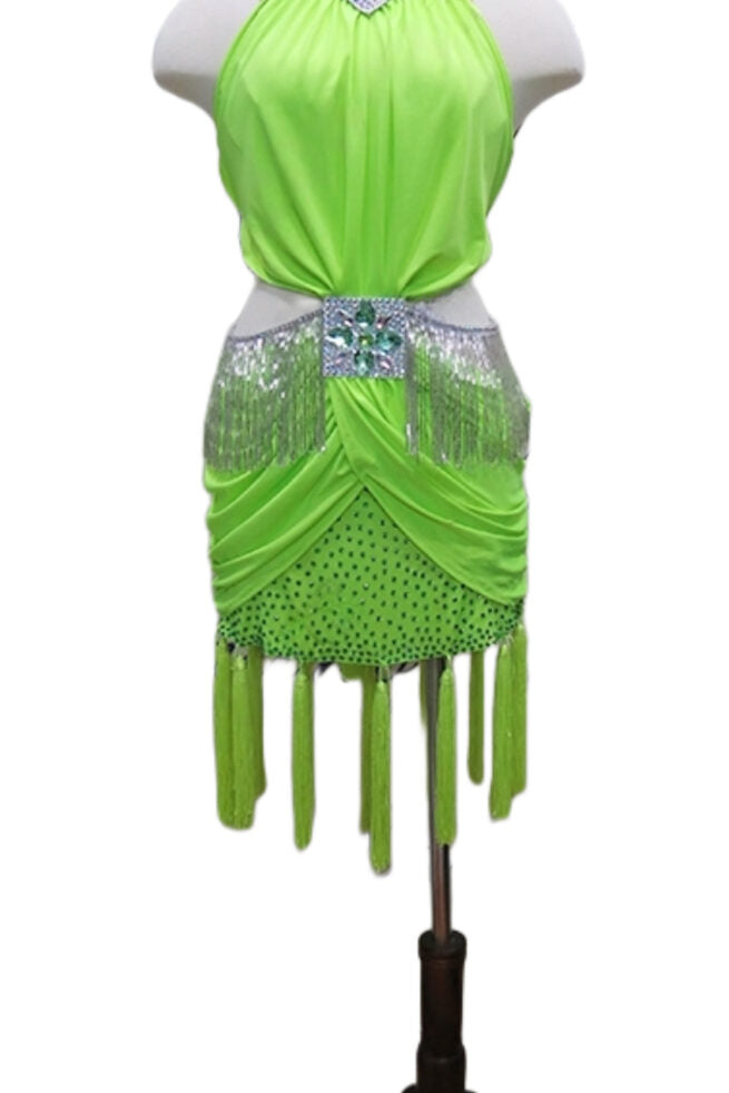 Load image into Gallery viewer, Girl Latin Dance Competition Dress (GL04)
