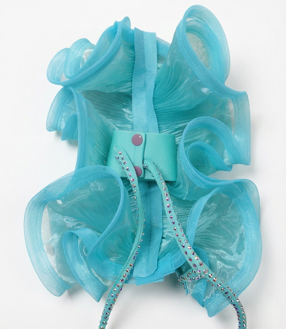 ByCharme Spring Green Feather Ballroom Competition Dress - BC-0222