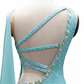 ByCharme Cyan Blue Chiffon Ballroom Competition Dress - BC-0055