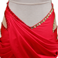 ByCharme Red Gold Tan Fringes Latin Salsa Competition Dress - BCL-0041