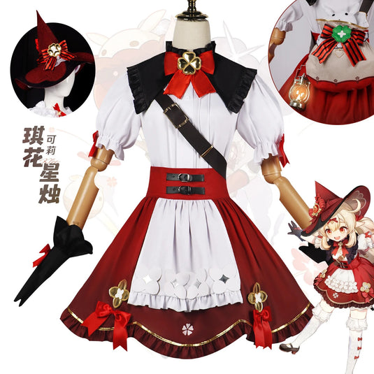 Genshin Impact Klee Cosplay Costume New Skin Dress