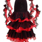 ByCharme Black Red Rhinestone Ballroom Competition Dress - BC-0234