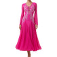 ByCharme Magenta Velvet Ballroom Competition Dress - BC-0014