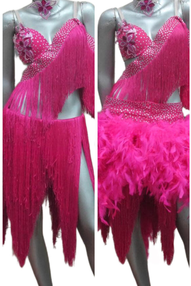 Load image into Gallery viewer, Latin Dance Competition Dress 2 In 1 (LT0390A)
