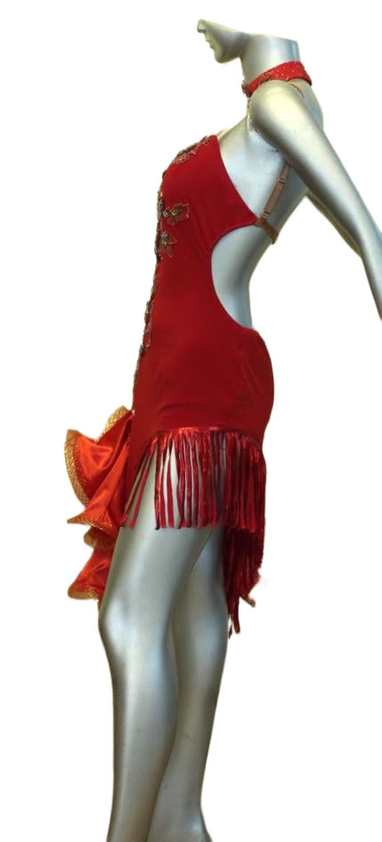 Load image into Gallery viewer, Latin Dance Competition Dress (LS069)
