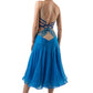 ByCharme Royal Blue Chiffon Ballroom Competition Dress - BC-0010