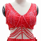 ByCharme Red Exquisite Edition Latin Salsa Competition Dress - BCL-0071