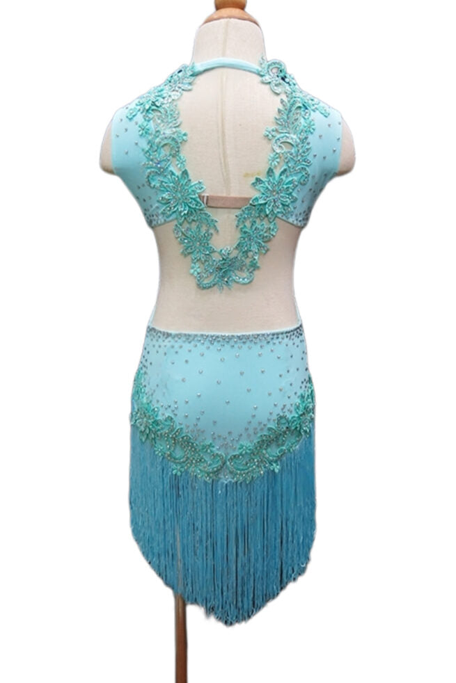 Load image into Gallery viewer, Girl Latin Dance Competition Dress (GL026A)
