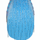 ByCharme Sky Blue Silver Fringes Latin Salsa Competition Dress - BCL-0038