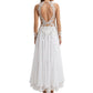 ByCharme White Chiffon Ballroom Competition Dress - BC-0025