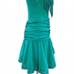 ByCharme Sea Green Brown Fringes Latin Salsa Competition Dress - BCL-0044