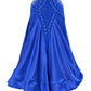 ByCharme Medium Blue Fringes Ballroom Competition Dress - BC-0027