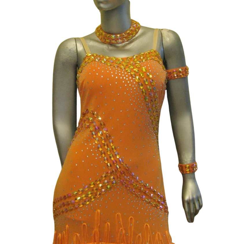 Load image into Gallery viewer, Latin Dance Competition Dress (LS0148A)
