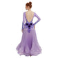 ByCharme Violet Fringes Ballroom Competition Dress - BC-0066