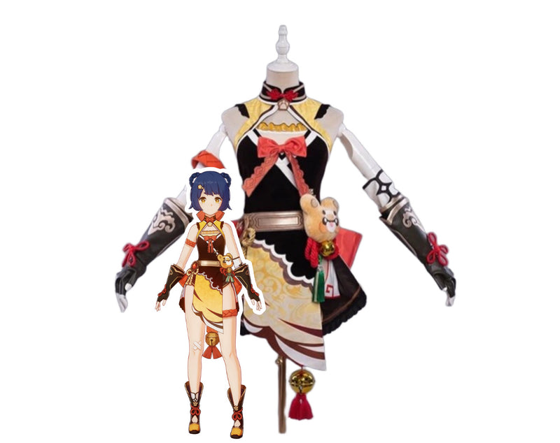 Load image into Gallery viewer, Genshin Impact Xiangling Cosplay Costume
