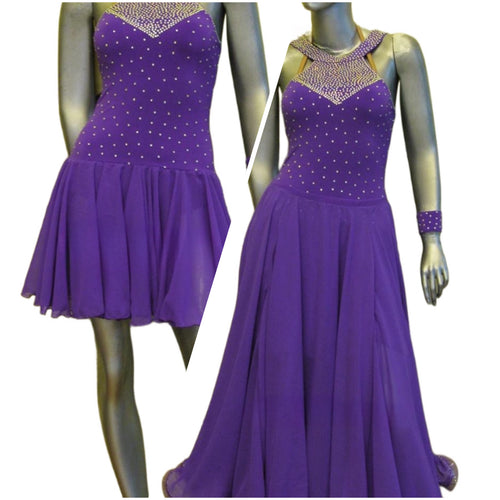 Latin Dance Competition Dress 2 in 1(LS0132)