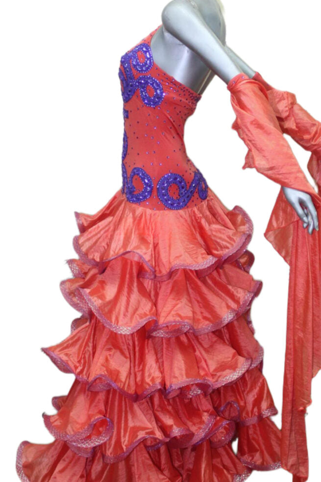 Load image into Gallery viewer, Standard Ballroom Competition Dress (B0114)
