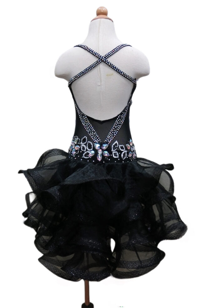 Load image into Gallery viewer, Girl Latin Dance Competition Dress (GL021)
