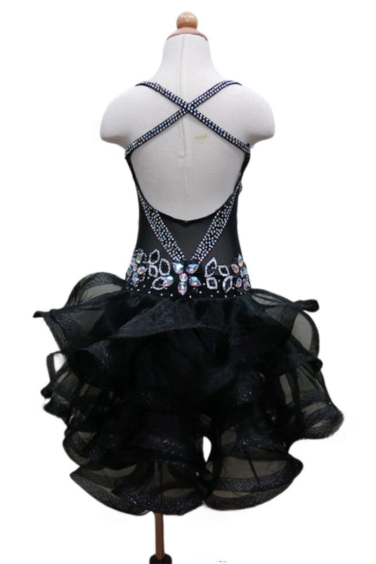 Girl Latin Dance Competition Dress (GL021)