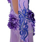 ByCharme Violet Fringes Ballroom Competition Dress - BC-0066