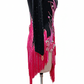 ByCharme Black Pink Brown Fringes Latin Salsa Competition Dress - BCL-0079