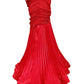 ByCharme Bright Red Rhinestone Ballroom Competition Dress - BC-0232