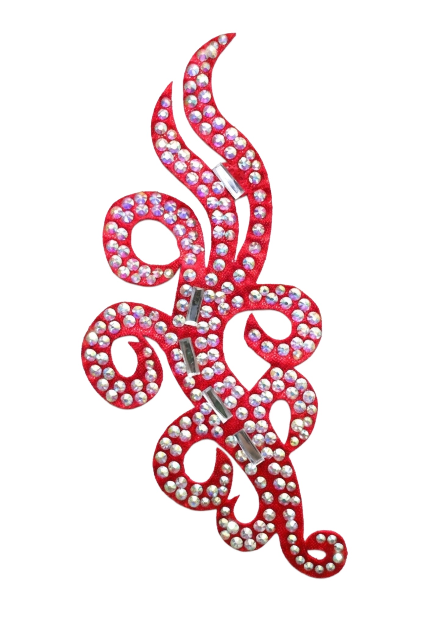 ByCharme Bright Red Feather Ballroom Competition Dress - BC-0021