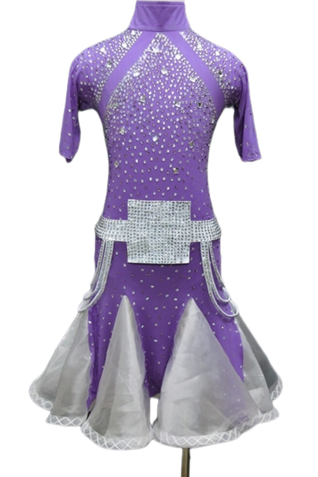 Load image into Gallery viewer, Girl Latin Dance Competition Dress (GL034)
