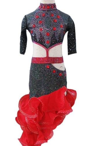 Girl Latin Dance Competition Dress (GL024)