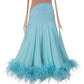 ByCharme Sky Blue Feather Ballroom Competition Dress - BC-0002