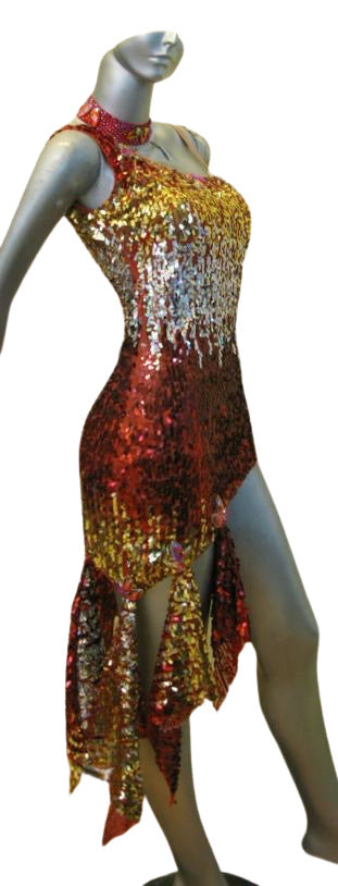 Load image into Gallery viewer, Latin Dance Competition Dress (LS0171)
