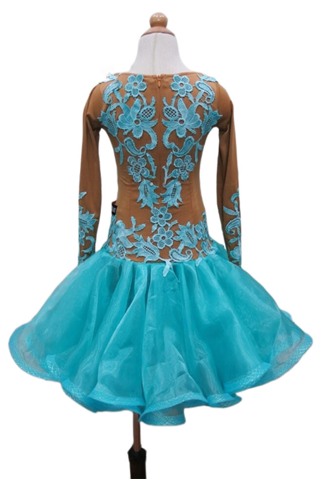 Load image into Gallery viewer, Girl Latin Dance Competition Dress (GL036)
