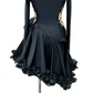 ByCharme Black Tan Chiffon Latin Salsa Competition Dress - BCL-0003