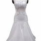 ByCharme White Chiffon Ballroom Competition Dress - BC-0056
