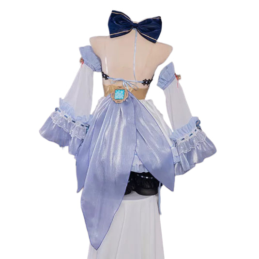 Genshin Impact Ganyu Cosplay Maid Dress Costumes